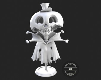 Halloween skeleton bust - 3D STL file