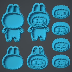 STL Cookie Cutter - Labubu - ALL 6 cutters - 3D Download