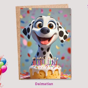 Dalmatian Birthday Card for Dog Lover – Dog Birthday Card, Cute Dog Card, Card for Dog Owners, Card for husband, wife, boyfriend, girlfriend