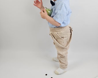 Corduroy trousers baby, children, unisex, elastic corduroy fabric