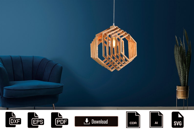 Modern Pendant Light Wood Hanging Lamp Shade Wood Etsy