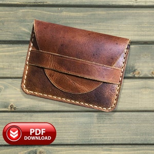 Leder Portemonnaie Schnittmuster PDF, Portemonnaie Schnittmuster pdf, DIY Leder