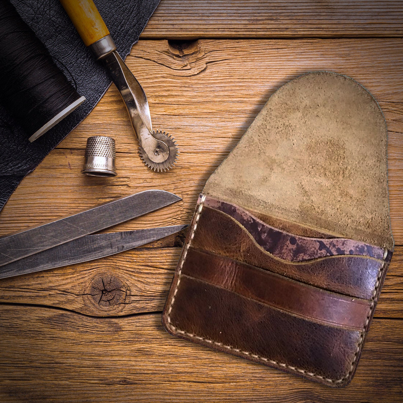 Leather Wallet Pattern PDF Wallet Pattern Pdf DIY Leather Etsy