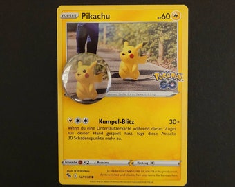 Buttons made from real Pokémon cards - Upcycling - Pikachu - Badge - Gift - Random