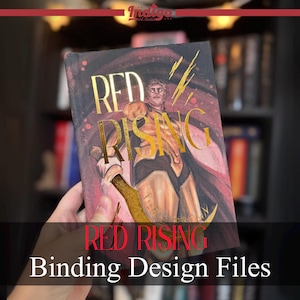 May include: A hardcover book titled Red Rising featuring a gold foil illustration of a character holding a curved blade against a dark red and black background. The cover displays the text Red Rising in large gold lettering across the front.