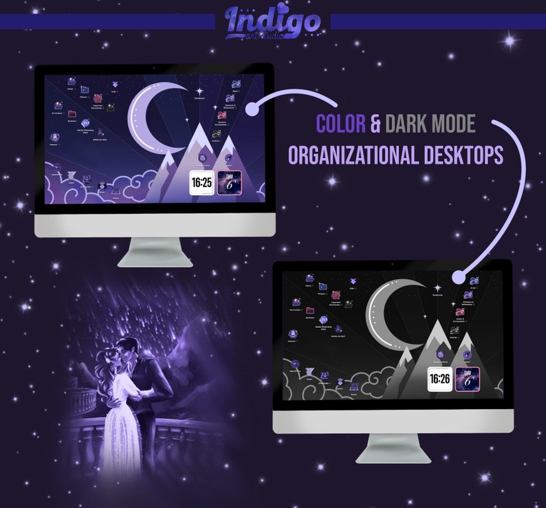 Desktop Organizer | Night Court ACOTAR Inspired | Bookish | Icon Bundle ...