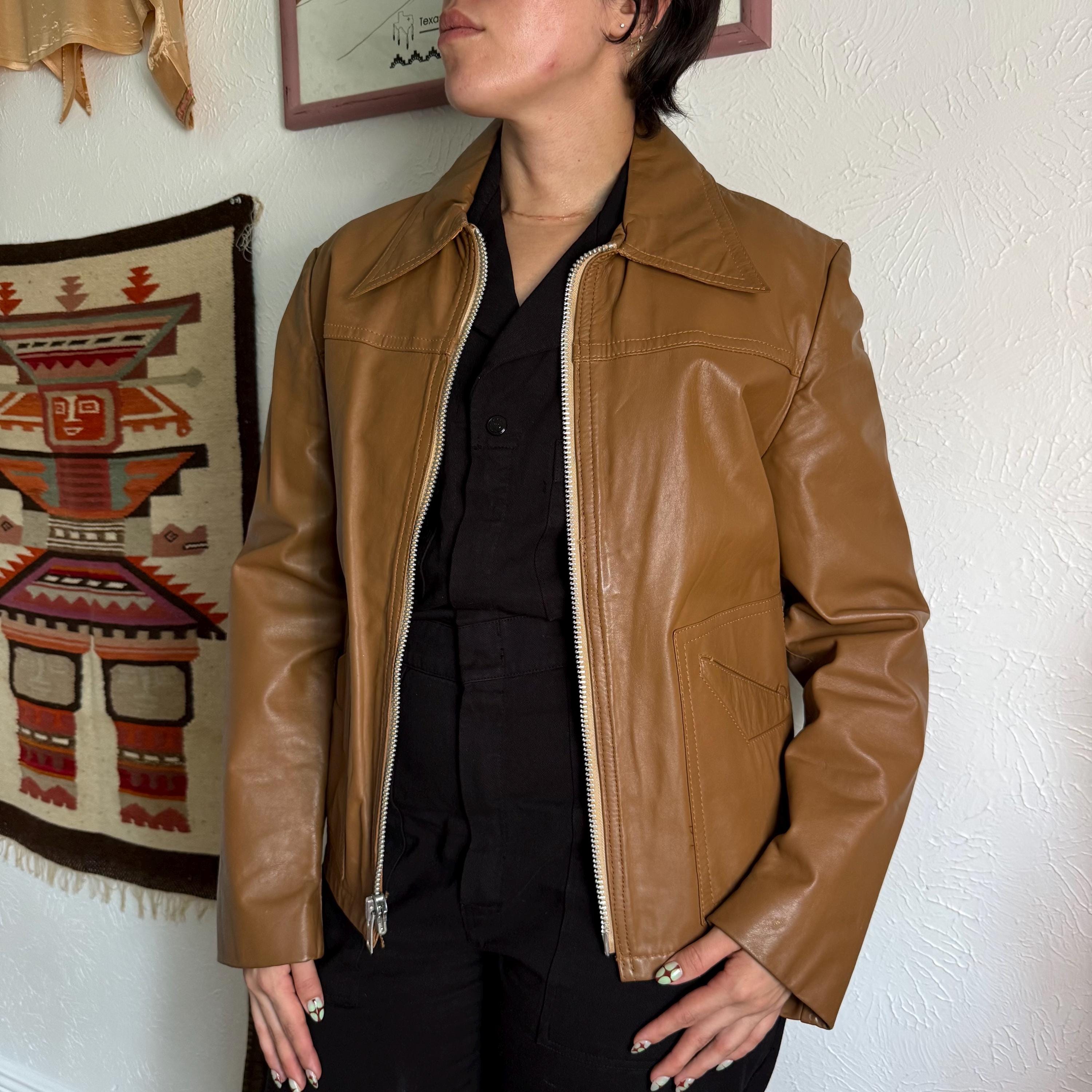 Vintage 70s Leather Jackets Mens - Etsy