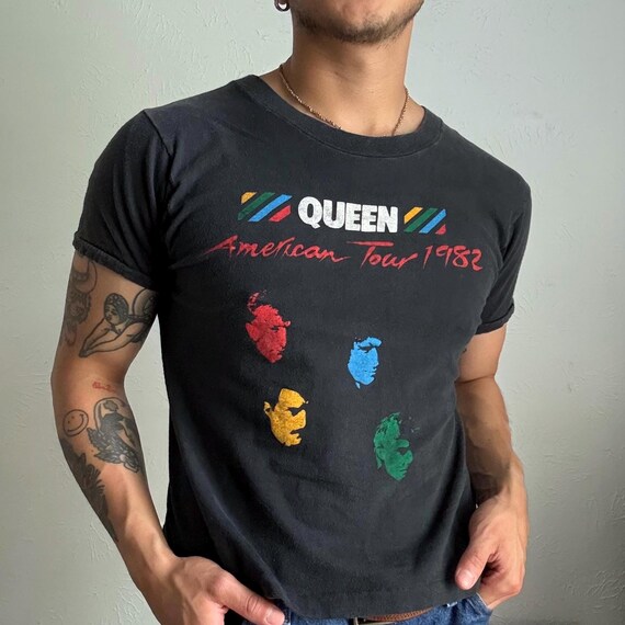 Vintage 80s Queen American Tour T-shirt - Etsy