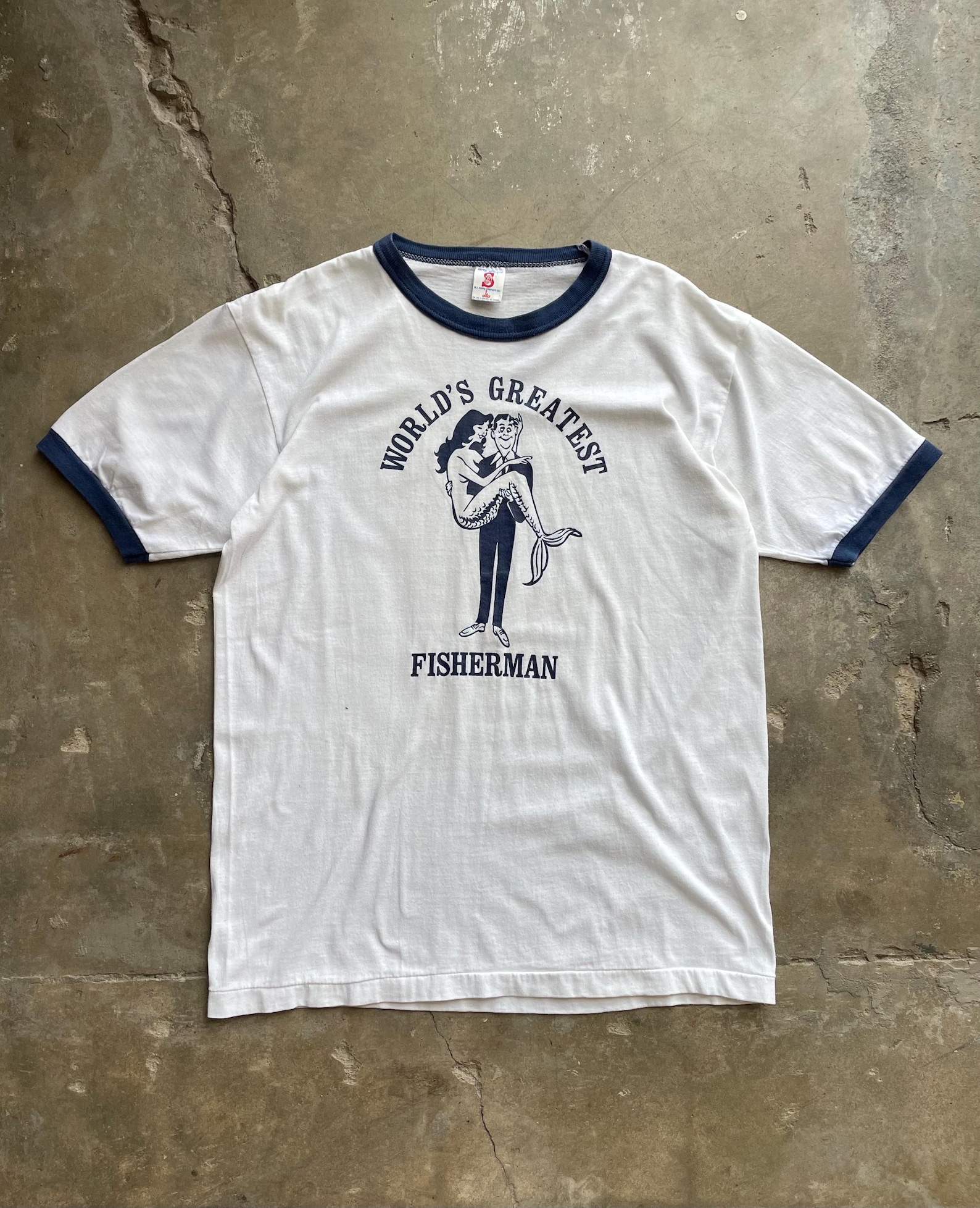 Vintage 70s Worlds Greatest Fisherman Ringer T-shirt - Etsy