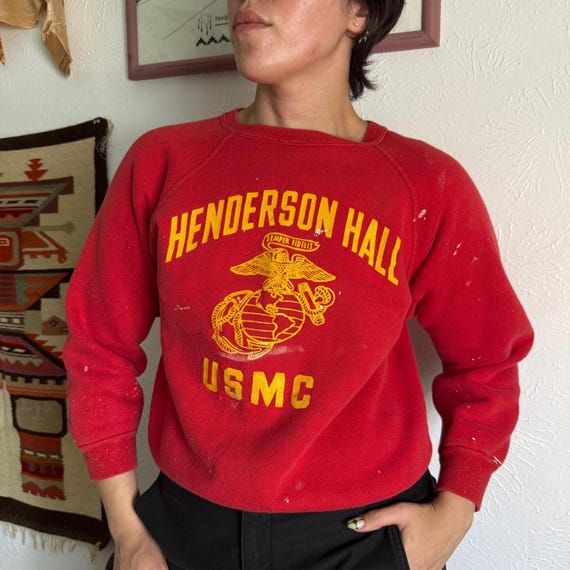 Vintage 60s 70s USMC Henderson Hall Sweatshirt