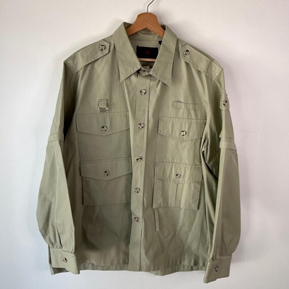 Abercrombie & Fitch, Vintage 70s Abercrombie & Fitch Safari Bush Long Sleeve Utility Shirt Size XL