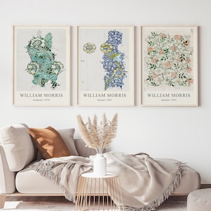 Set of 3 William Morris, William Morris Print , Fabric Art, William Morris, Morris Exhibition Poster, Printable Wall Art