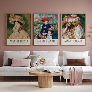 3er Set Auguste Renoir, Galerie Wanddrucke, Auguste Renoir, Bauernhaus Dekor, Auguste Renoir Drucke, Vintage Druck