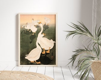 Ohara Koson Poster, Japanese Fine Art, Japanese Print, Printable Wall Art Edo Period,Minimal Home Decor, Flower Wall Art Print