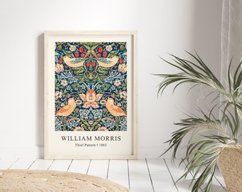 William Morris Print, William Morris Poster, Wall Art Decor, William Morris Art, Exhibition Poster, Floral Print, Morris Print