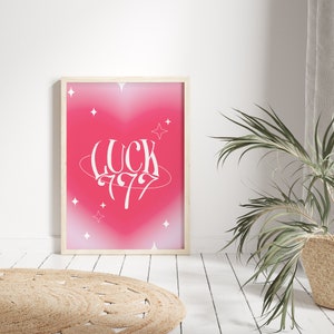 Luck Number,777 Angel Number, Luck Number Print ,Instant Printable Wall Art Print, Digital Download, Manifestation Energy Spiritual Poster,