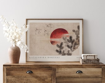 Katsushika Hokusai Print The Great Wave of Kanagawa, Hokusai, Exhibition Poster Hokusai Wall Art, Japanese Art Print, Modern Home Decor