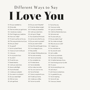 Ways to Say, Love You Print,valentines Day Decor,trendy Prints,i Love ...