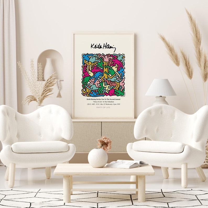 Keith Haring Party of Life Keith Haring Pop Art Print Keith Etsy
