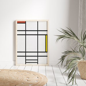 Piet Mondrian Poster, Piet Mondrian Print, Geometric Wall Set, Piet Mondrian, Modern Gallery Wall Art, Minimalist Wall Art Deco