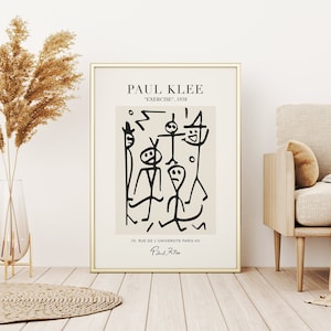 Paul Klee Print, Paul Klee Exhibition Poster, Comedians Handbill, Paul Klee Download, Klee Canvas, Modern Minimalist, Klee Wall Art