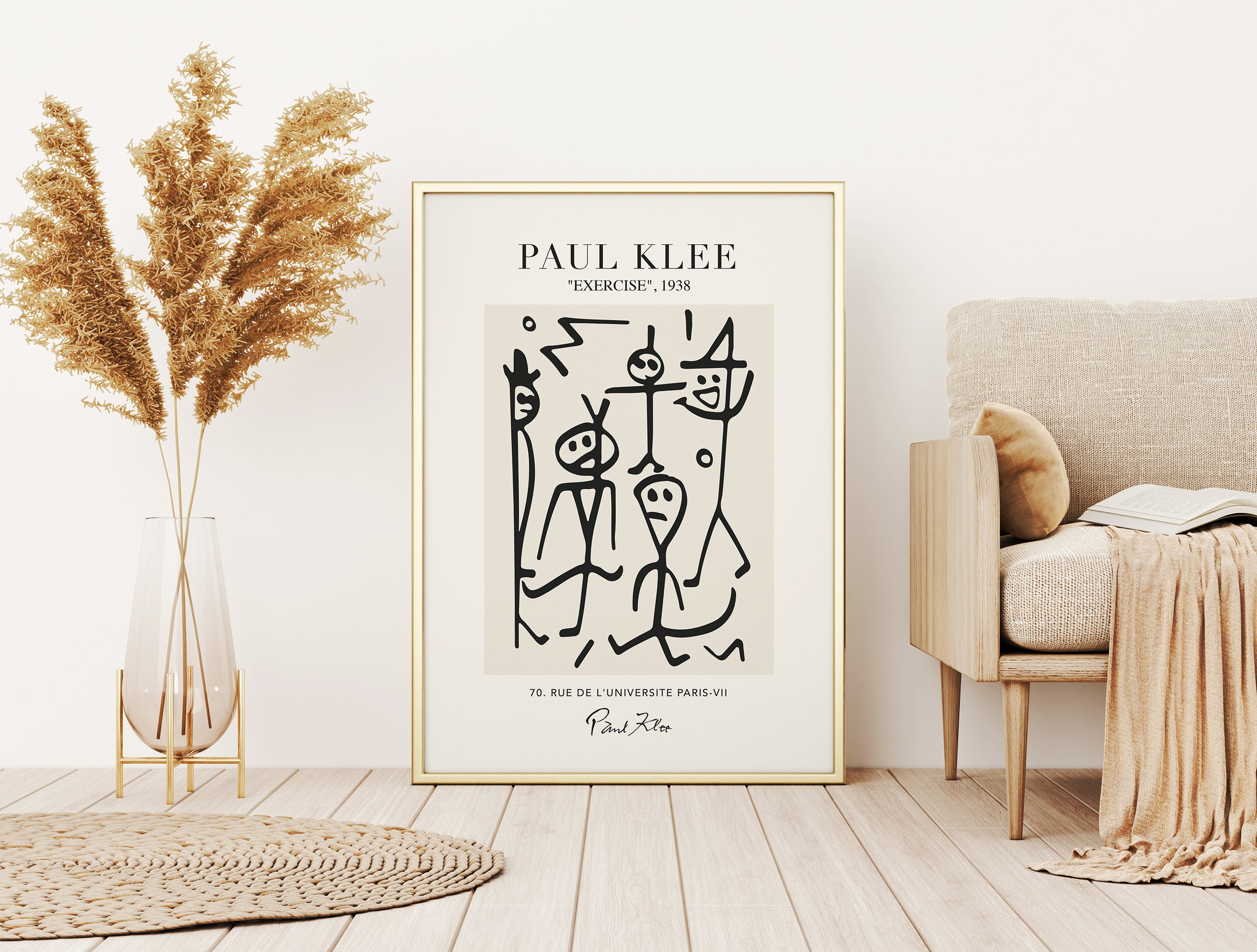 Paul Klee Print, Paul Klee Exhibition Poster, Comedians Handbill