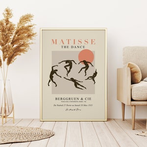 Henri Matisse Print, The Dance, Exhibition Vintage Line Art Poster, Line Drawing Wall Art, Ideal Home Decor or Gift Print
