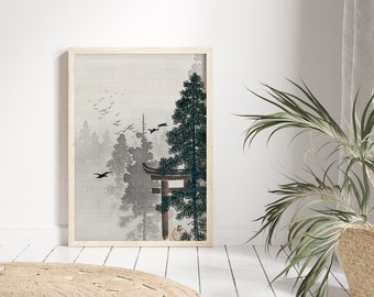 Ohara Koson Poster, Japanese Fine Art, Japanese Print, Printable Wall Art Edo Period,Minimal Home Decor, Flower Wall Art Print