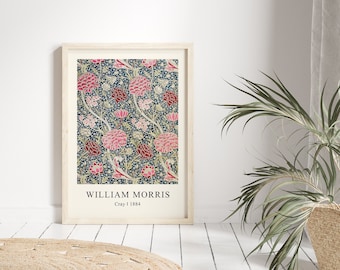 William Morris Print, William Morris, Printable Wall Art, Printable Wall Art, Exhibition Poster, Digital Download