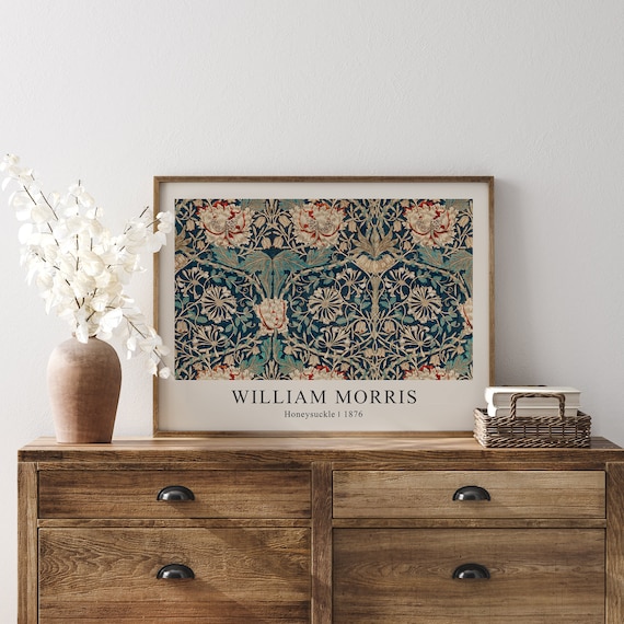 William Morris Print, Vintage Floral Wall Art, Art Nouveau Poster, Botanical Print, Antique Flower Illustration, Victorian Home Decor