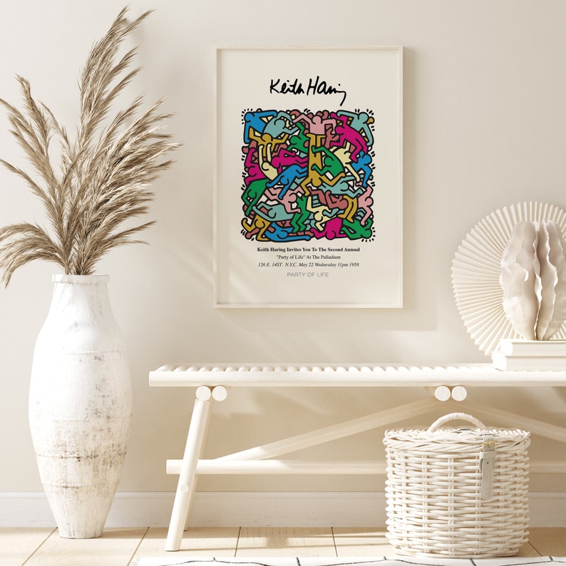 Keith Haring Party of Life Keith Haring Pop Art Print Keith Etsy