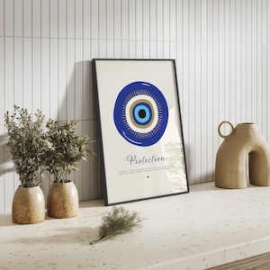 Impressão de mau-olhado, mau-olhado, proteção contra mau-olhado, arte de parede de mau-olhado, pôster de mau-olhado, arte de parede de olho, olho que tudo vê,