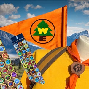 Wilderness Explorer-bundel: vlag, badge, woggle en halsdoek | DisneyBound and Adventure-cosplaykit