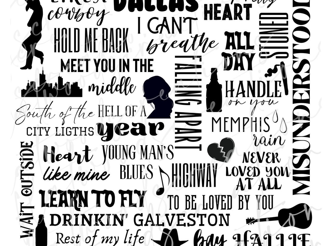 Parker Mccollum Song Grid PNG Music PNG File for Sublimation Etsy