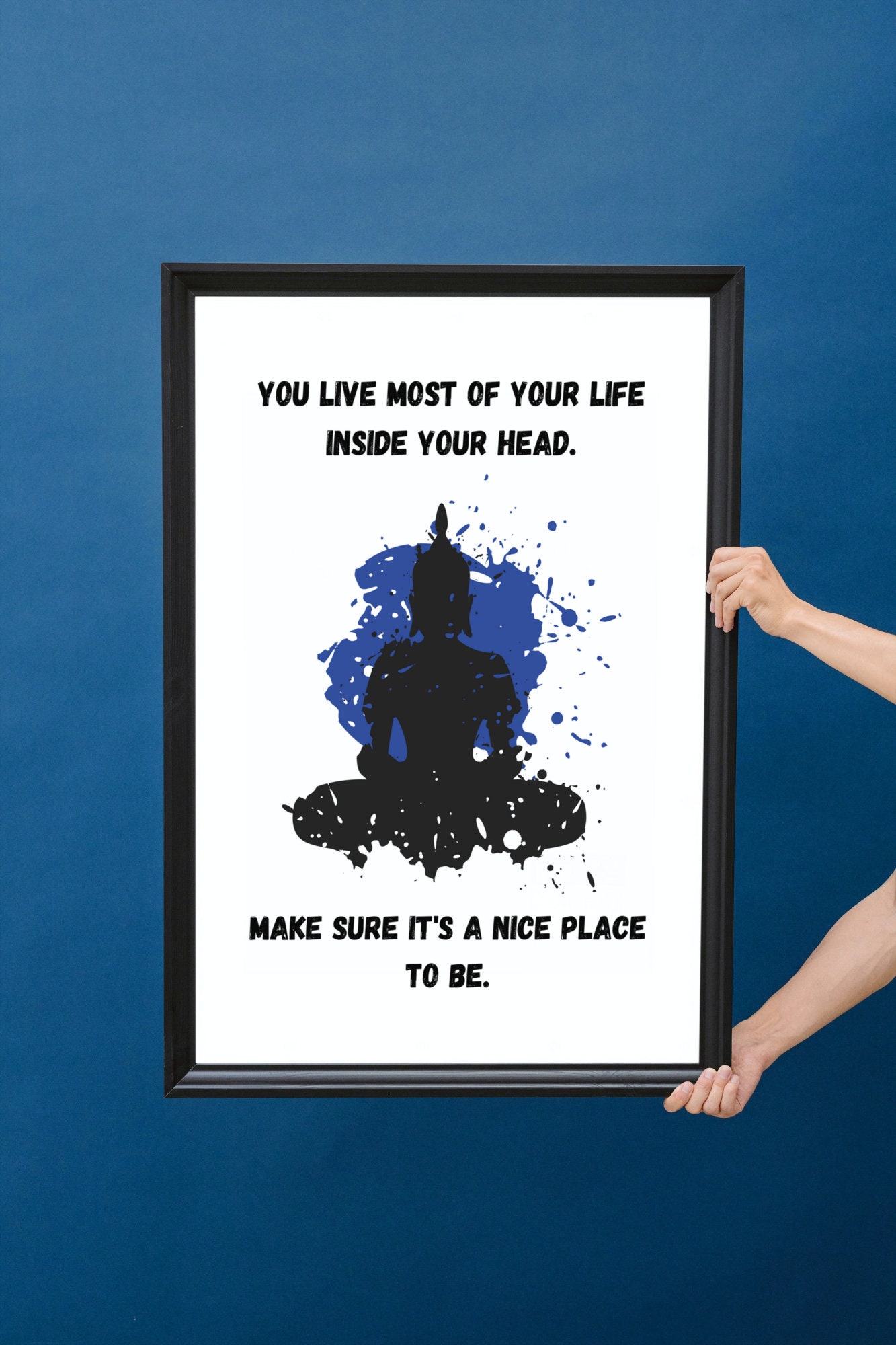 4 Piece Printable Buddha Quote Paint Splash Art Prints, Buddha Quote ...