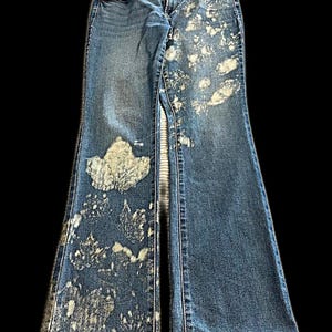 Bleach Design Jeans - Etsy