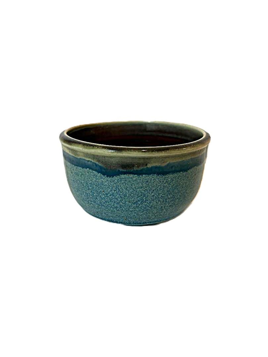 Hand Thrown Studio Art Pottery Bowl Blue Brown Speckled Glaze 4.75 ...
