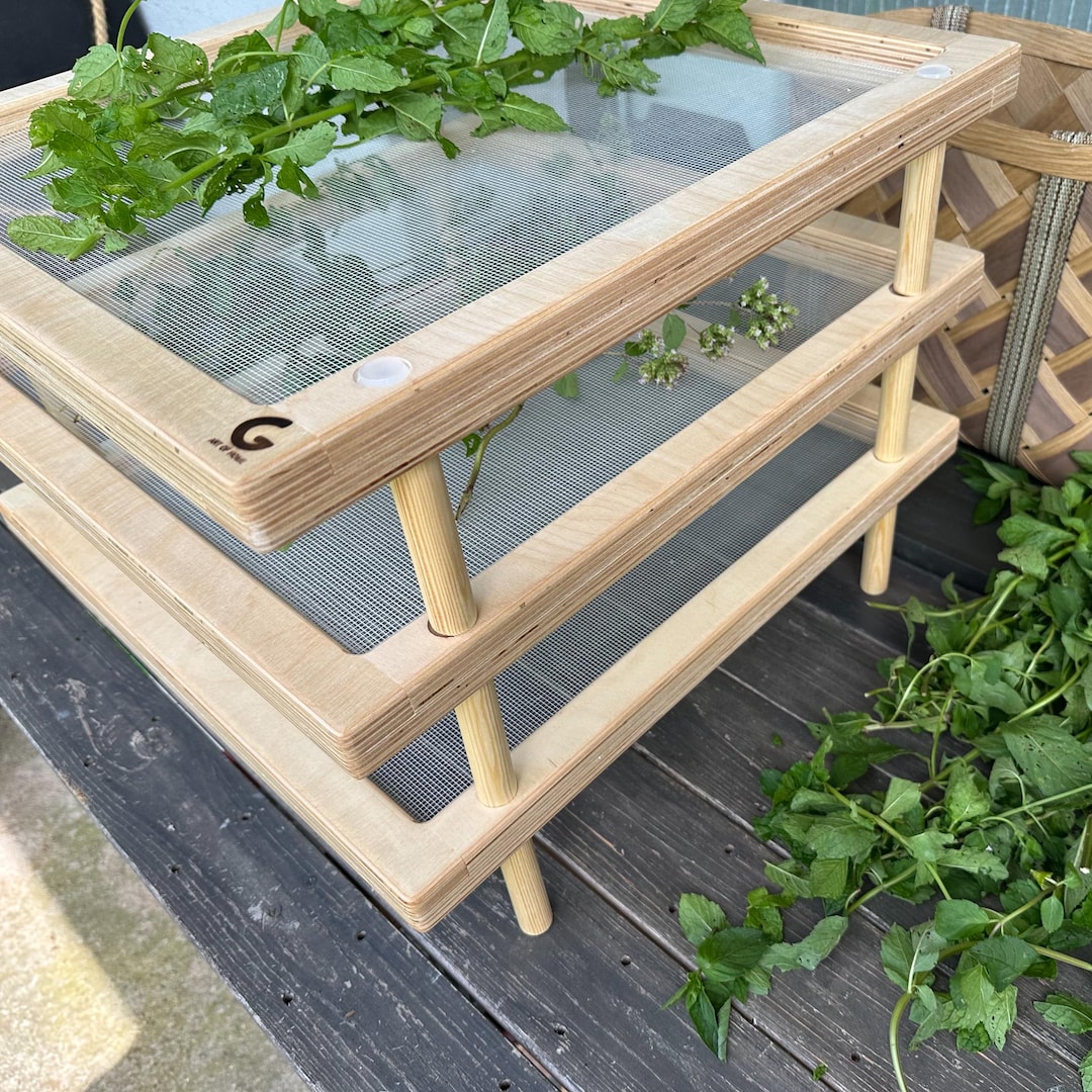Stackable Herb Drying Rack Wooden Trays Personalized Flower Press - Etsy