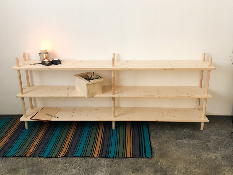 Book Shelf Wooden TV Stand Plant Stand Handmade Furniture Etsy