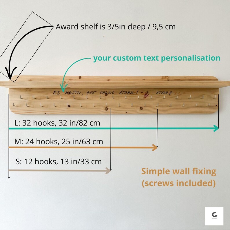 Medal Display Custom Race Medal Hanger Wood Medal Rack Personalised ...