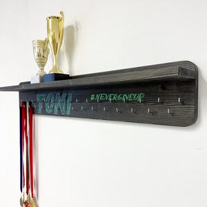 Medal Display Custom Race Medal Hanger Wood Medal Rack Personalised ...