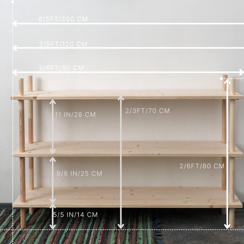 Book Shelf Wooden TV Stand Plant Stand Handmade Furniture Etsy