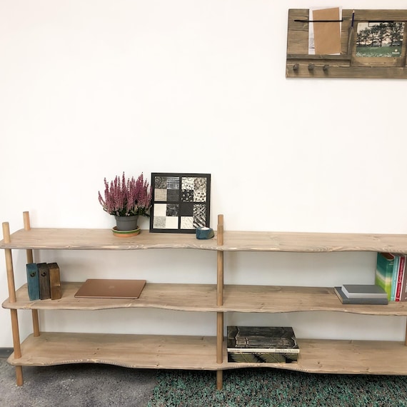 Bookcase solid wood Display shelf Book stand Montessori furniture TV stand wooden sideboard Console table Custom handmade furniture