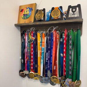 Medal Display Custom Race Medal Hanger Wood Medal Rack Personalised ...