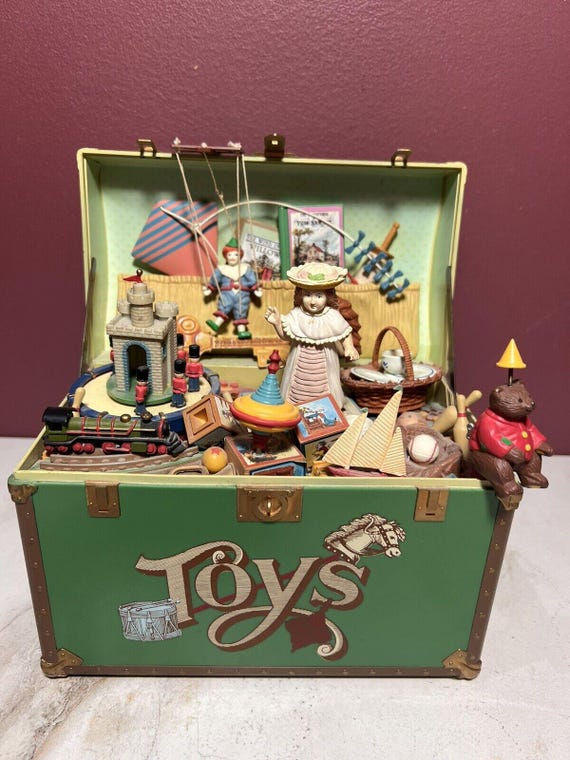 入荷nowオンラインストア Symphony Toy Enesco Treasure Music Animated Toys of Chest オルゴール