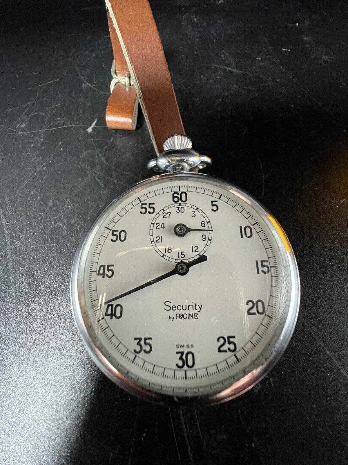 Swiss Mechanical Chronometer Security by Racine Stopwatch, Timer
