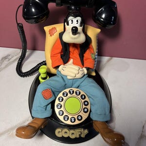 VTG Disney Telemania Talking Animated Goofy Original Novelty