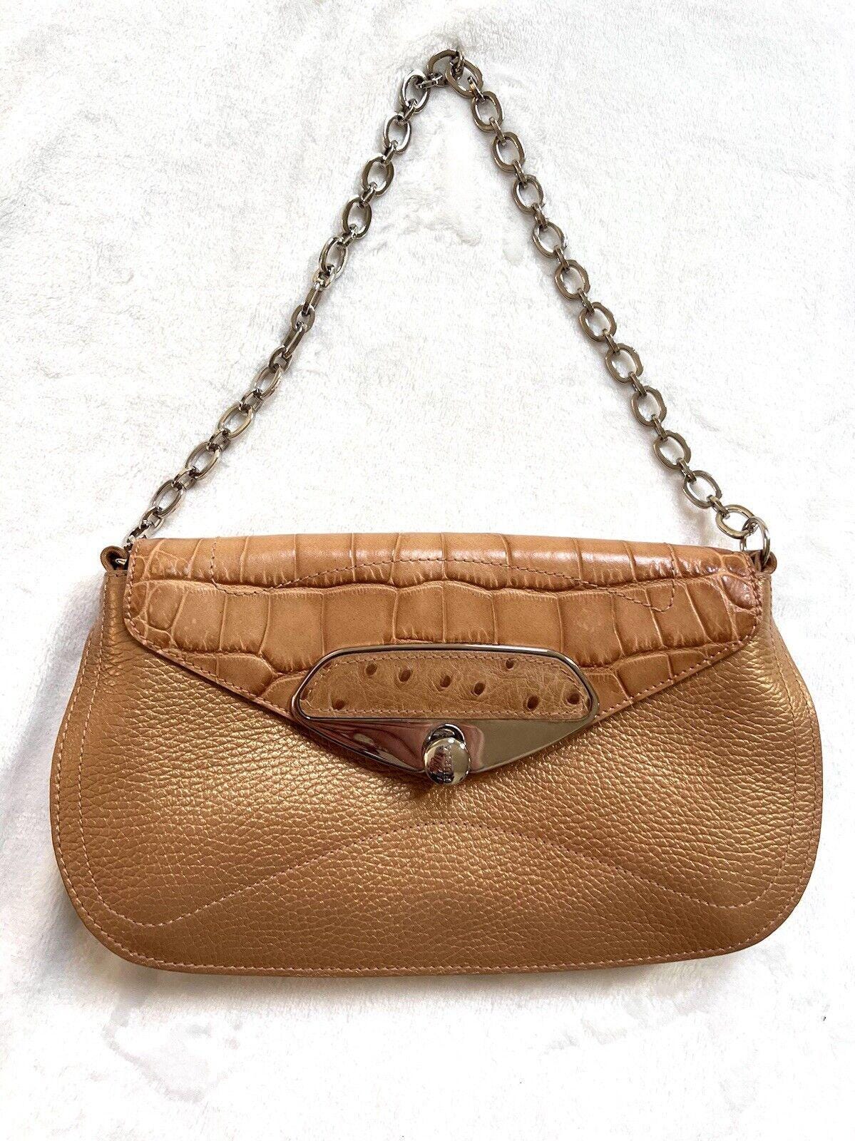 Bolso de hombro vintage Furla de piel autentica en color tostado y beige Etsy Mexico