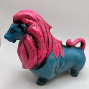 VTG MCM Kitschy Lion Figurine Piggy Bank Japan Home Decor Ceramic