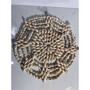 VTG Cowrie Shell Trivet Nautical Boho Coastal